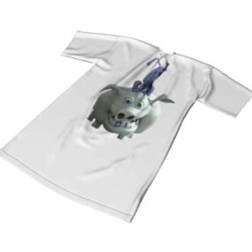 Projekt epoki lodowcowej z modelem 3D koszulki