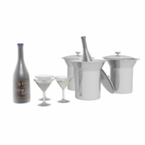 3d модель Wine With Ice Bucket