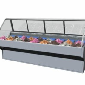 超市冰淇淋展示柜3d模型