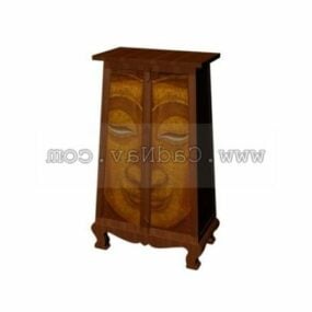 Home Furniture Antique Wall Cabinet 3d model
