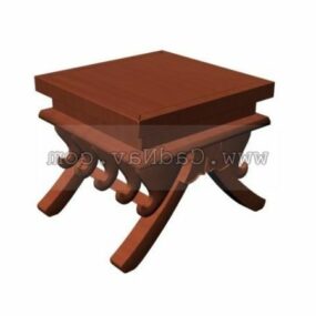 Home Furniture Antique Wooden Tea Table 3d model
