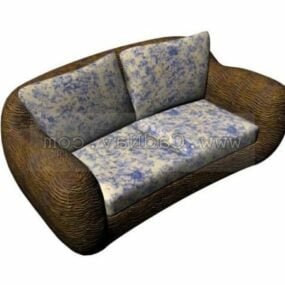 Home Furniture Fabric Sofa And Cushion 3d model
