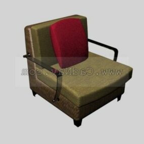 Home Furniture Metal Armchair 3d model