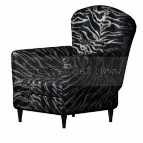 Home Furniture Black Leopard Sofa 3d model