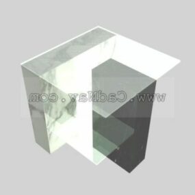 Home Beistelltisch aus Glas, modernes Design, 3D-Modell