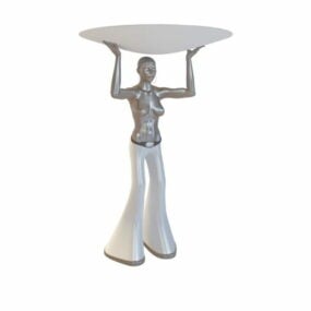Woman Standing Candle Tray 3d model