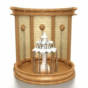 Zimmerbrunnen-Wasserfall-Dekoration 3D-Modell