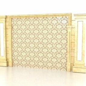 Indoor Marble Decoration Feature Wall 3D-malli