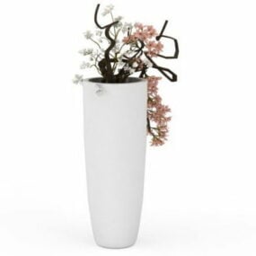Modello 3d per decorazione di piante in vaso alte per interni