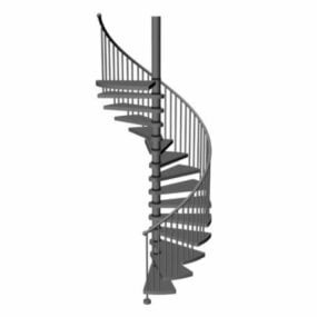 Indendørs Hus Spiral Staircase 3d model