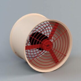 3д модель большого вентилятора промышленного назначения