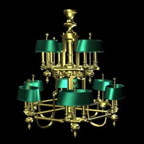 Průmyslový rustikální lustr Light 3D model