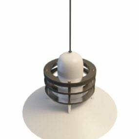 Industrial Round Pendant Lighting 3d model