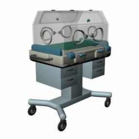 Modello 3d dell'incubatrice infantile dell'ospedale