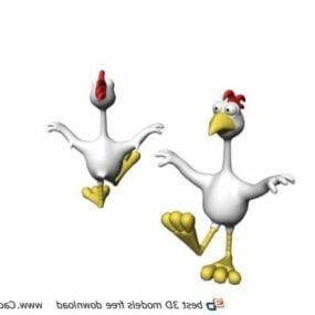Modello 3d del giocattolo gonfiabile del pollo animale