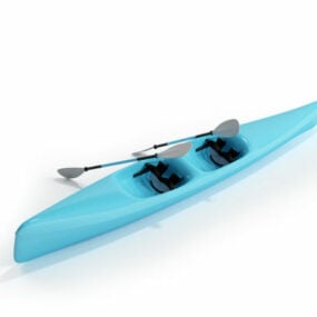 Barco canoa inflable modelo 3d