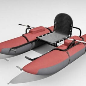Modelo 3d de barco de pesca inflável para embarcações