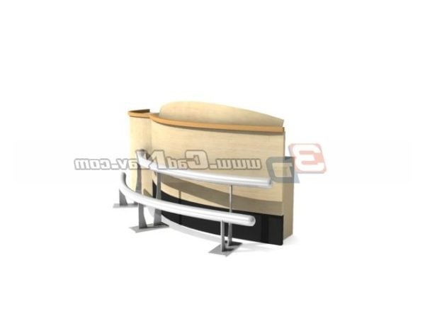 Information Wooden Desk Free 3d Model 3ds Max Vray