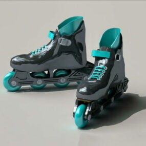 Mô hình giày trượt patin nội tuyến 3d