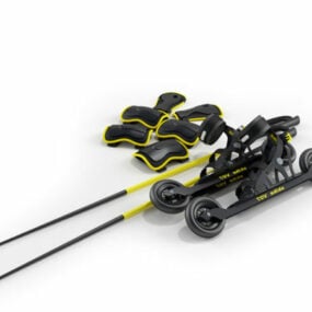 Inline Racing Skøyter Sport Equipment 3d-modell