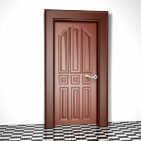 3д модель межкомнатной двери деревянной квартиры
