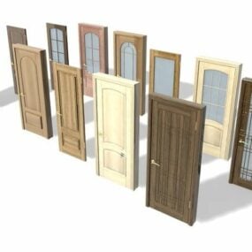 Modelo 3D da coleção de portas interiores de móveis