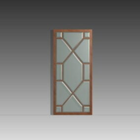Home Interior Doors With Glass Insert 3d model