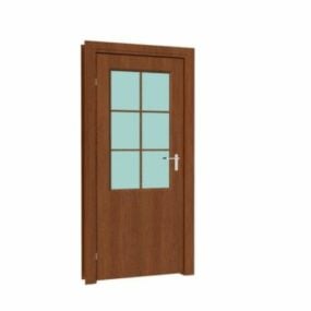 Interior Furniture Office Door With Window 3d model