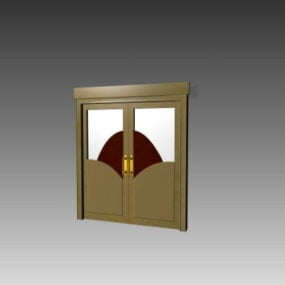 3д модель дизайна деревянной школьной двери