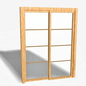 3D-Modell für Innenschiebetüren aus Holz