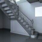 Interior Design Wooden Straight Stairs