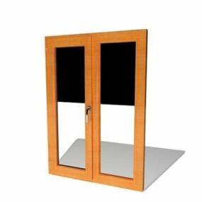 Interior Furniture Wood Glass Window 3d model