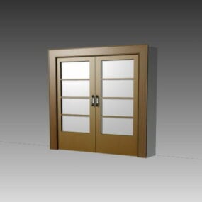 Glazed Double Door Furniture 3d model