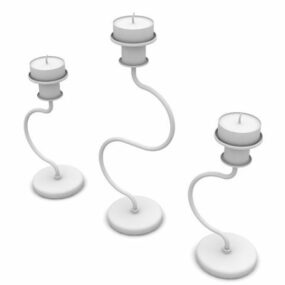 Iron Curved Shape Candlestick 3d model