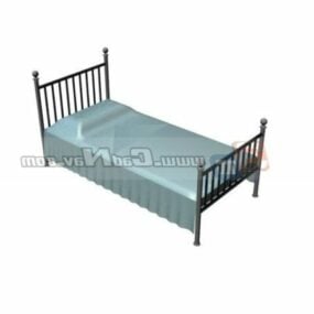 سرير أطفال مفرد مصنوع من الحديد نموذج ثلاثي الأبعاد