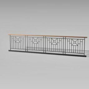Building Iron Deck Railing 3d model