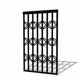 Wrought Iron Window Security Bars 3d model