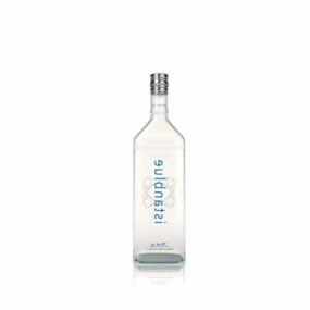 Botella de vino vodka Istanblue modelo 3d