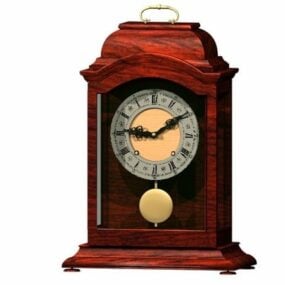 Italian Wooden Pendulum Clock 3d model