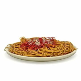 Comida Italiana Espaguetis modelo 3d