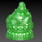 Antika yeşim Buda heykeli gülüyor