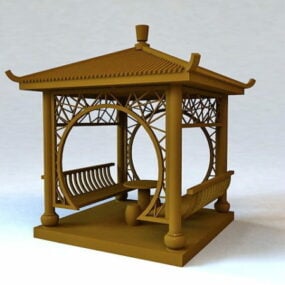 Modello 3d del padiglione giapponese di architettura