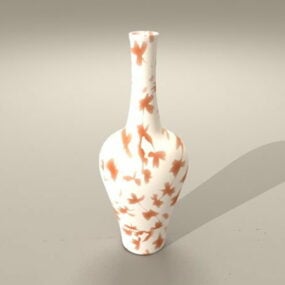 Japonská porcelánová váza dekorace 3D model