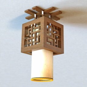 3d модель японського стельового світильника