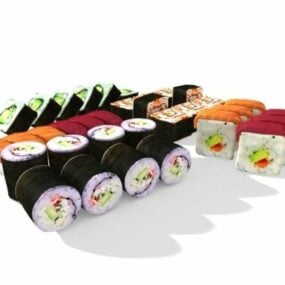 نموذج طعام السوشي الياباني ثلاثي الأبعاد