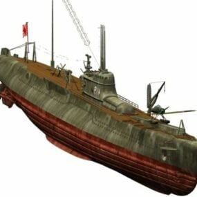 Japanilainen vesikulkuneuvo Type B sukellusvene 3d-malli