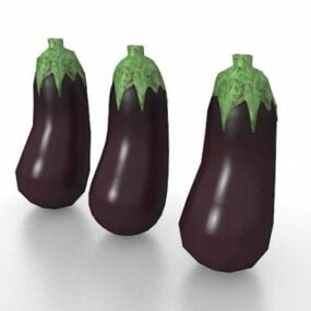 Japansk aubergine grönsak 3d-modell