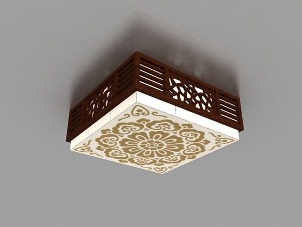 Japanese Ceiling Light Decoration Free 3ds Max Model Max Vray