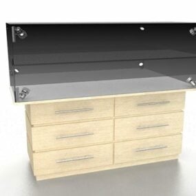 Wooden Jewelry Display Cabinet 3d model