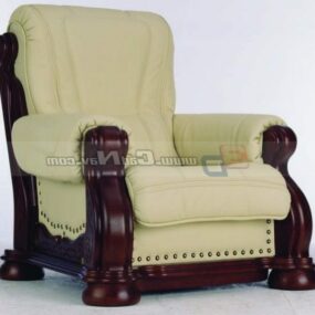 European Furniture Antique Single Sofa 3d model